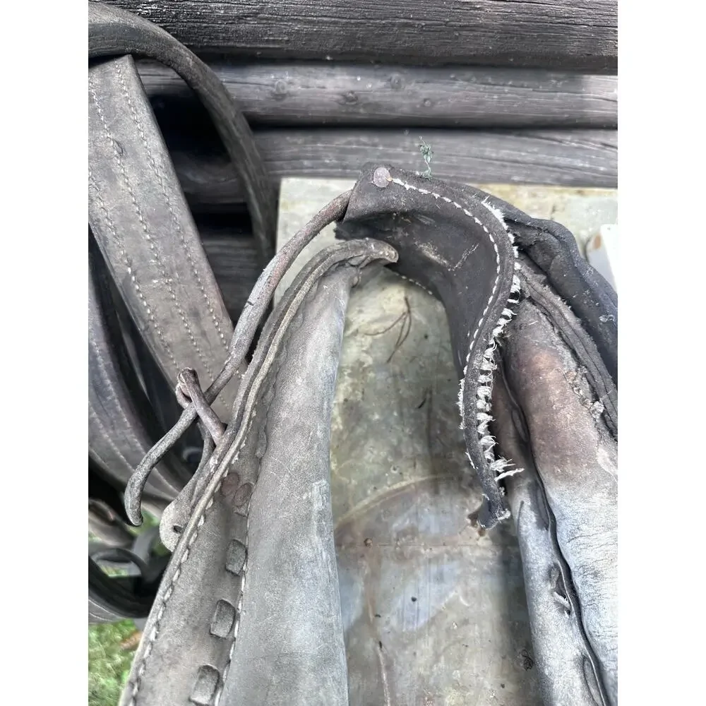 Vintage Leather Mule / Horse Collar Western Country Primitive Rustic